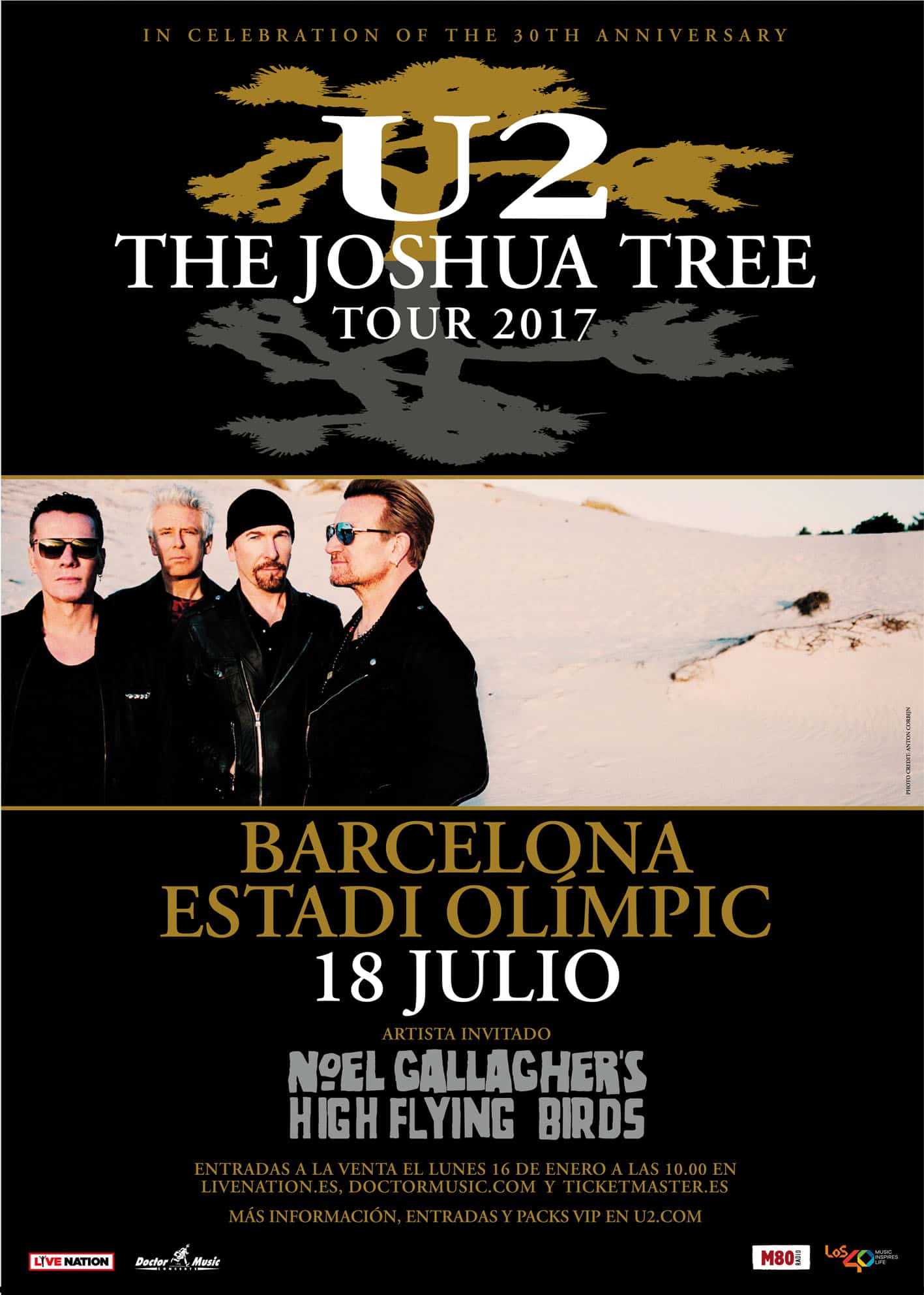 U2 The Joshua Tree Tour Imagen cartel