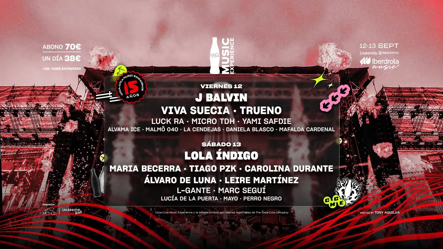 cartel del Coca Cola Music Experiencia 2025 